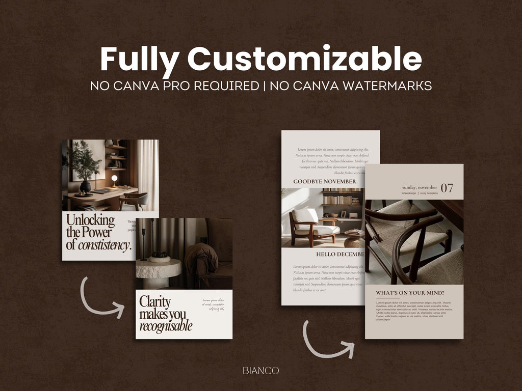 Iced Latte Neutral Brown Templates for Business Growth | 500+ Canva Social Media Posts, Stories & Reels