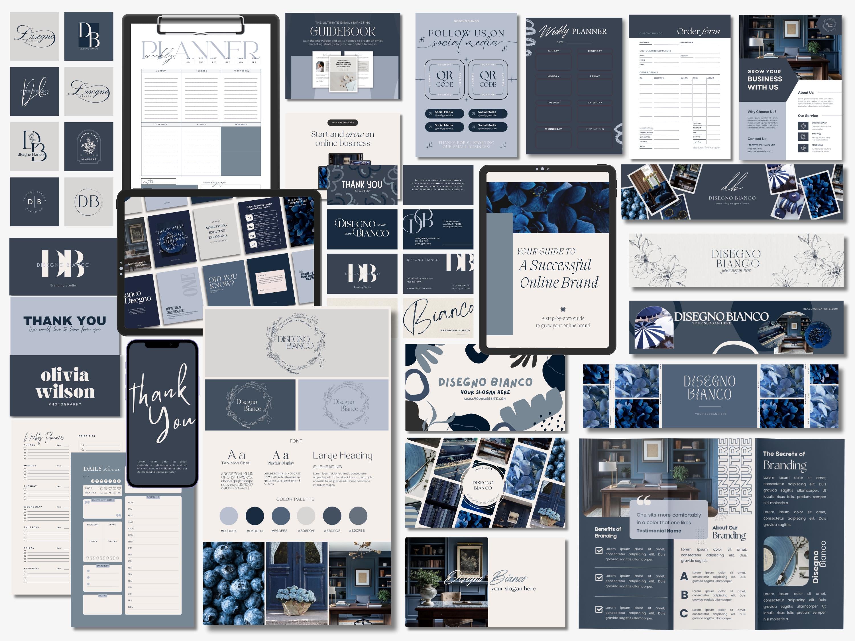 Blueberry Inspired Branding Kit