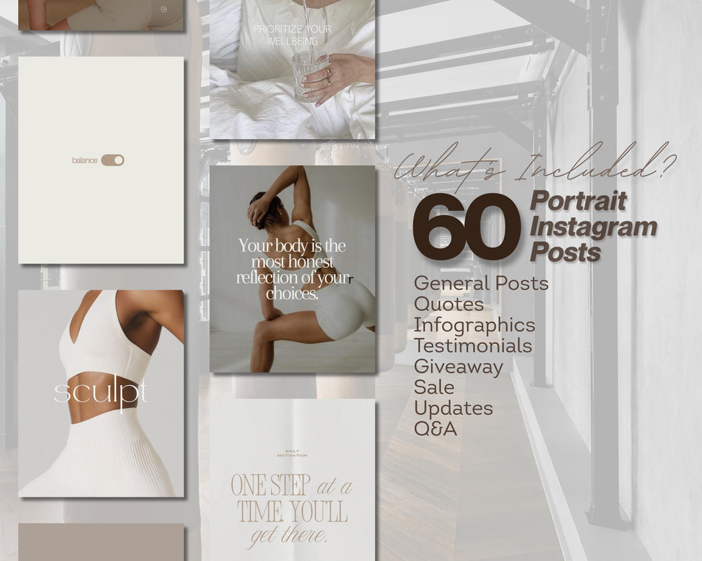 Espresso Instagram Template Pack | Yoga & Pilates Canva Posts