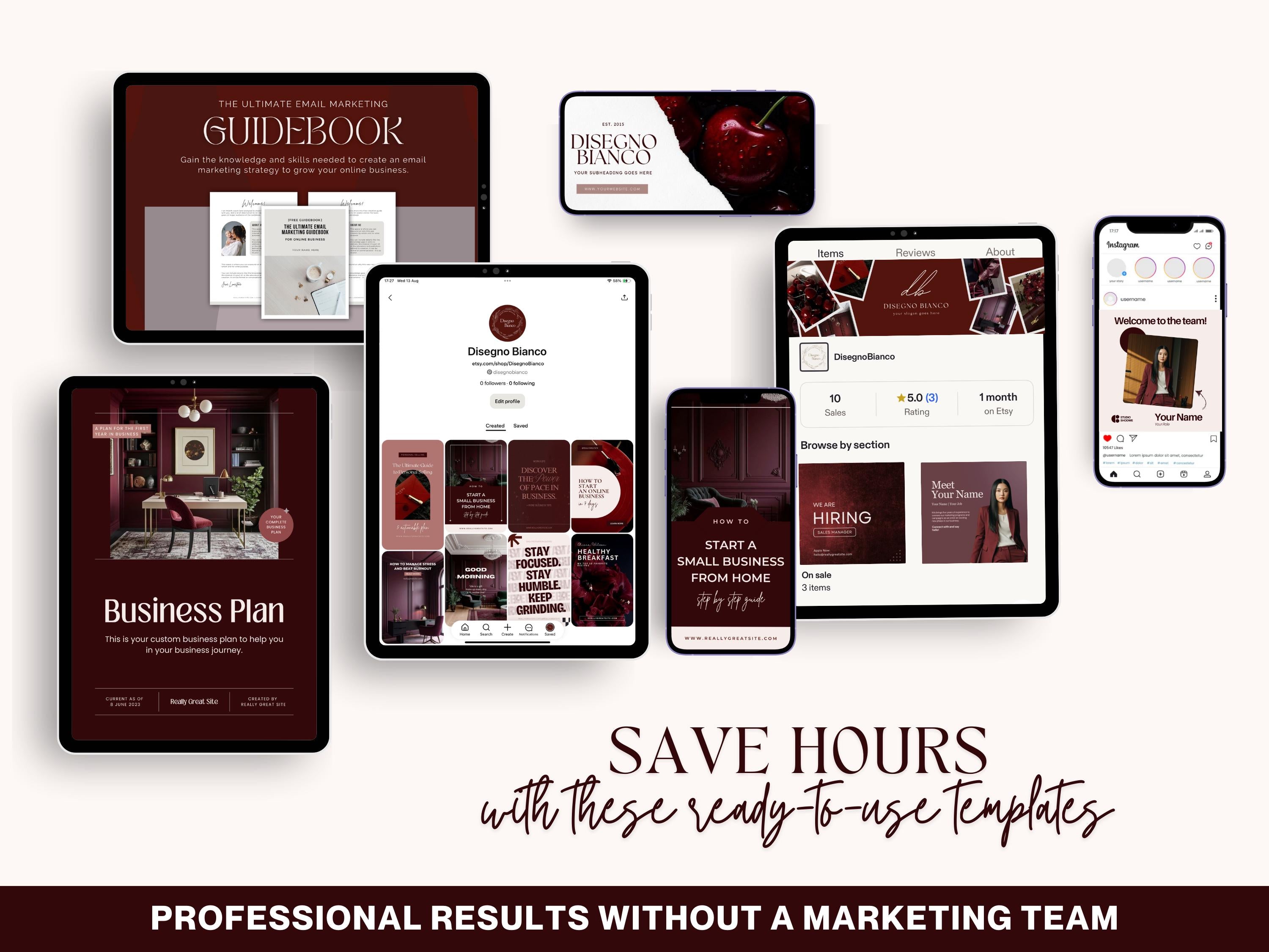 Burgundy Inspired Branding Kit
