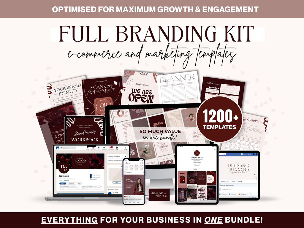 Burgundy Inspired Branding Kit