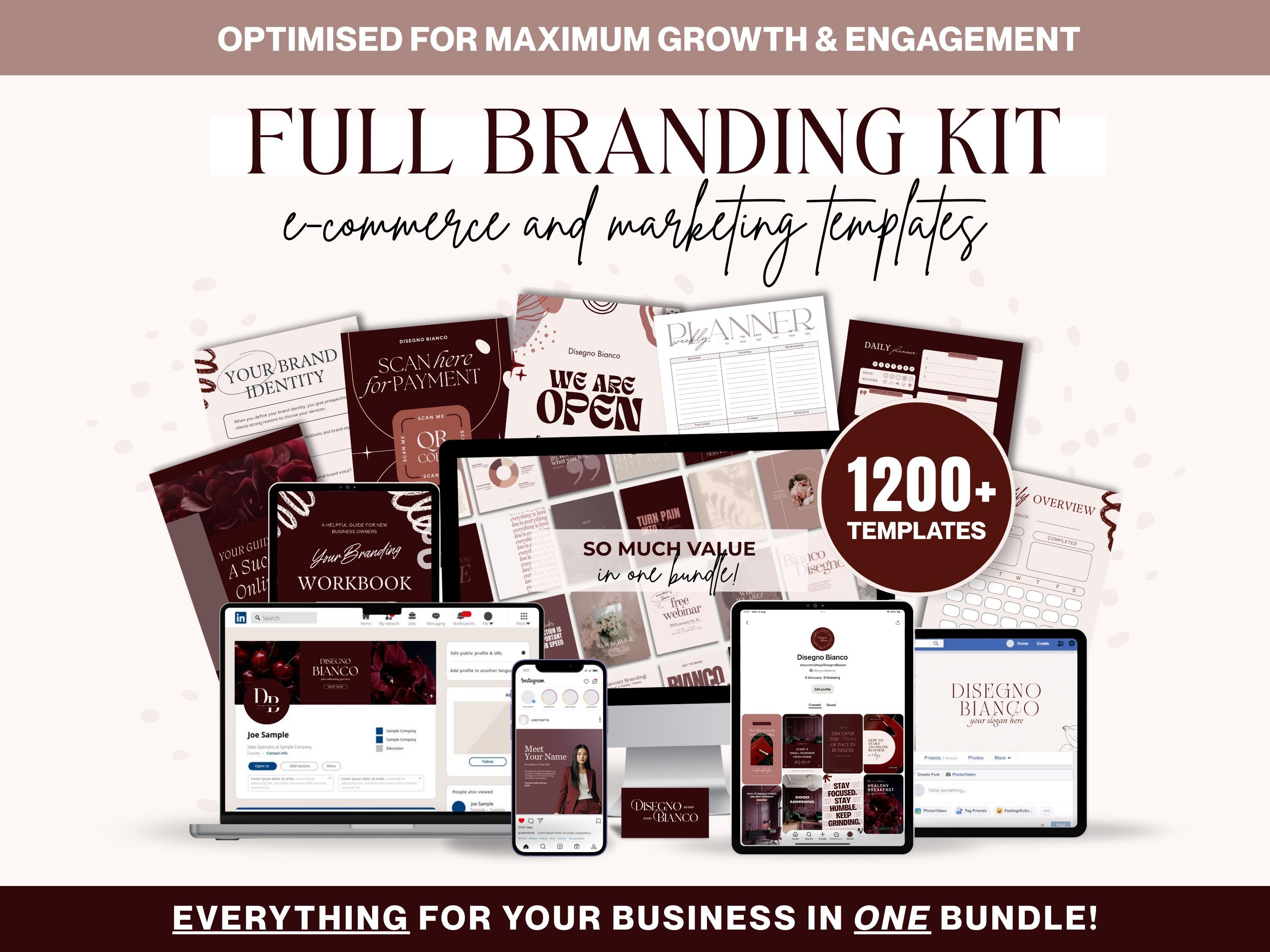 Burgundy Inspired Branding Kit
