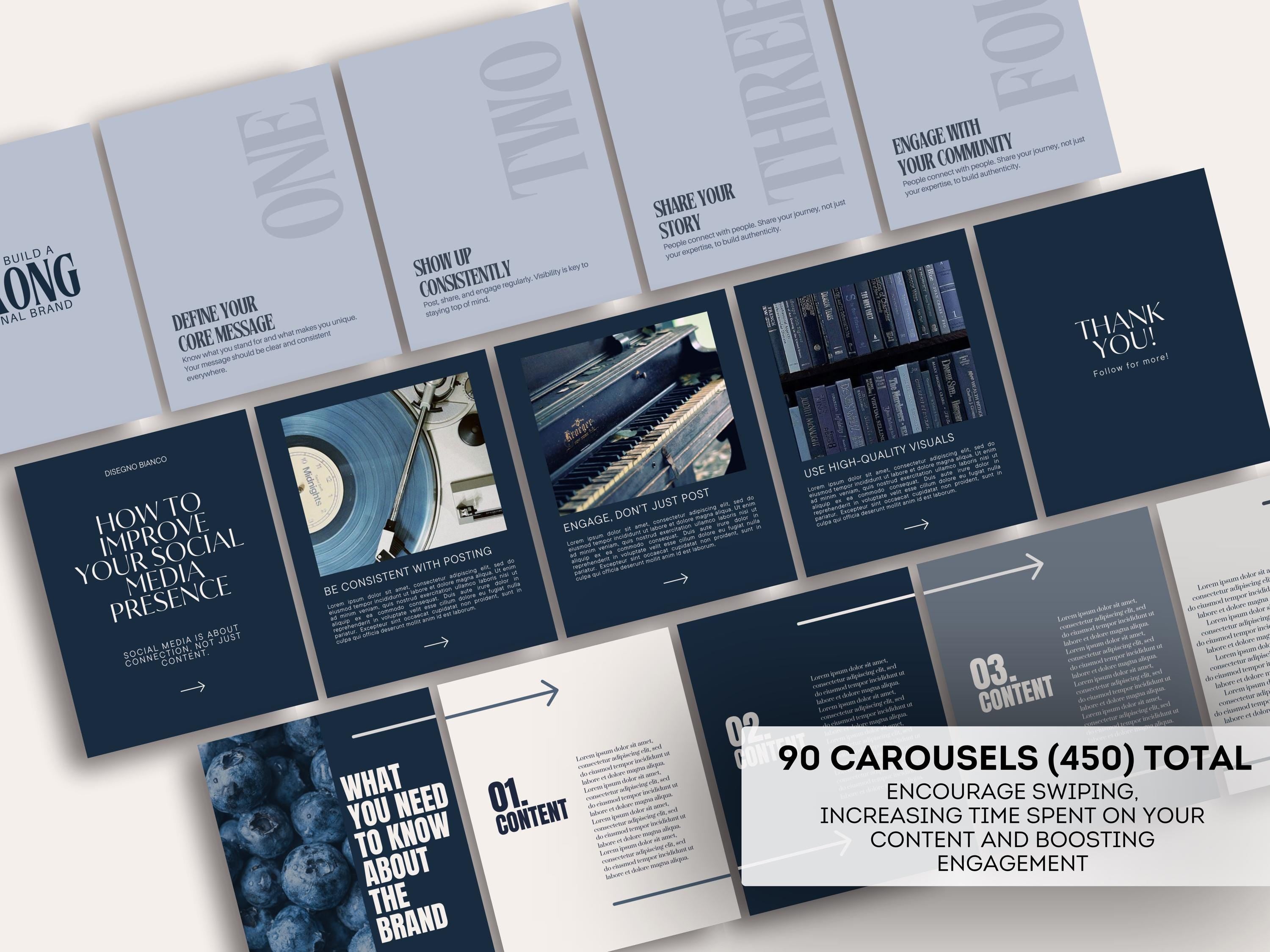 1400+ Instagram Templates in Navy Blue