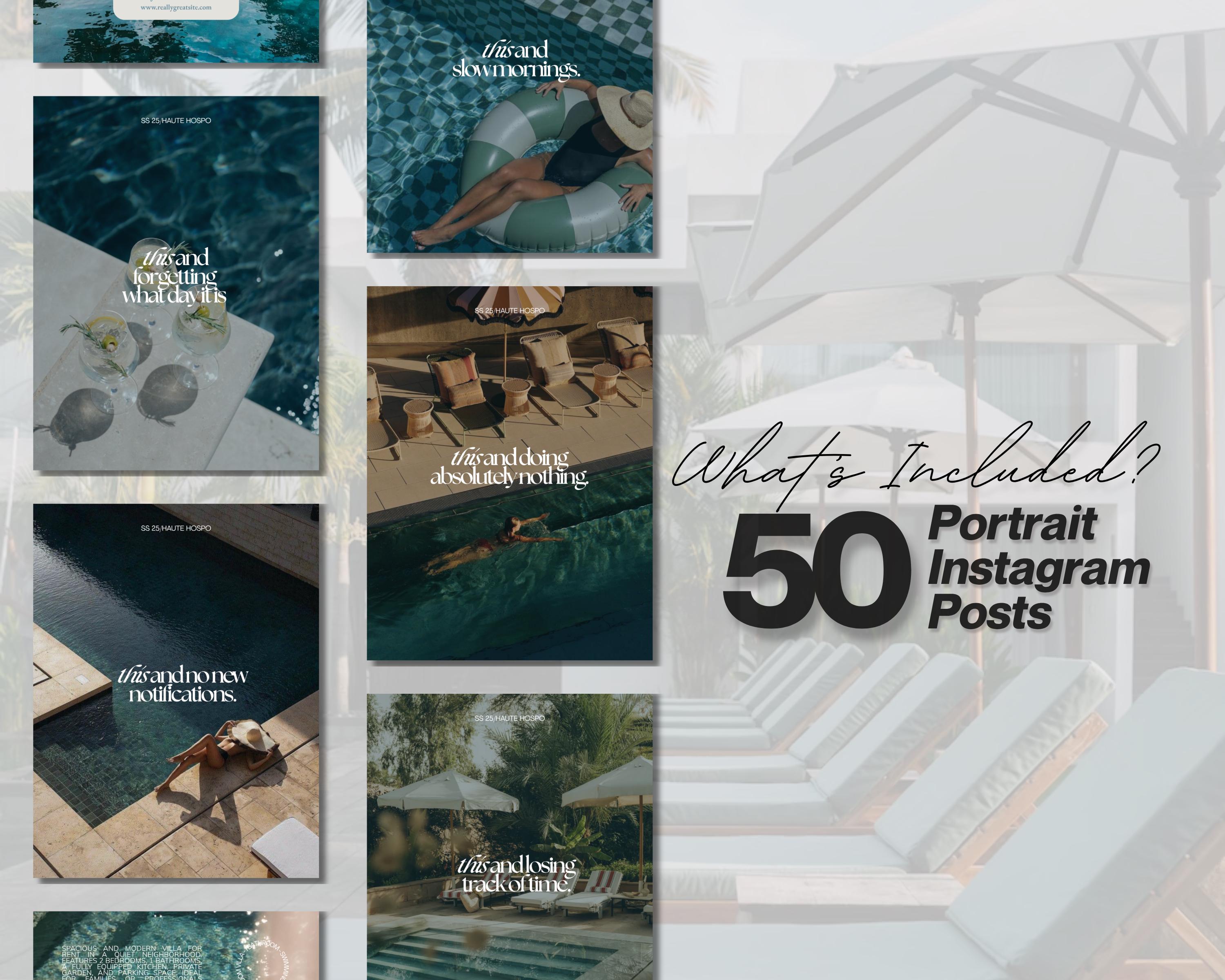 Hotel Instagram Templates Canva Bundle