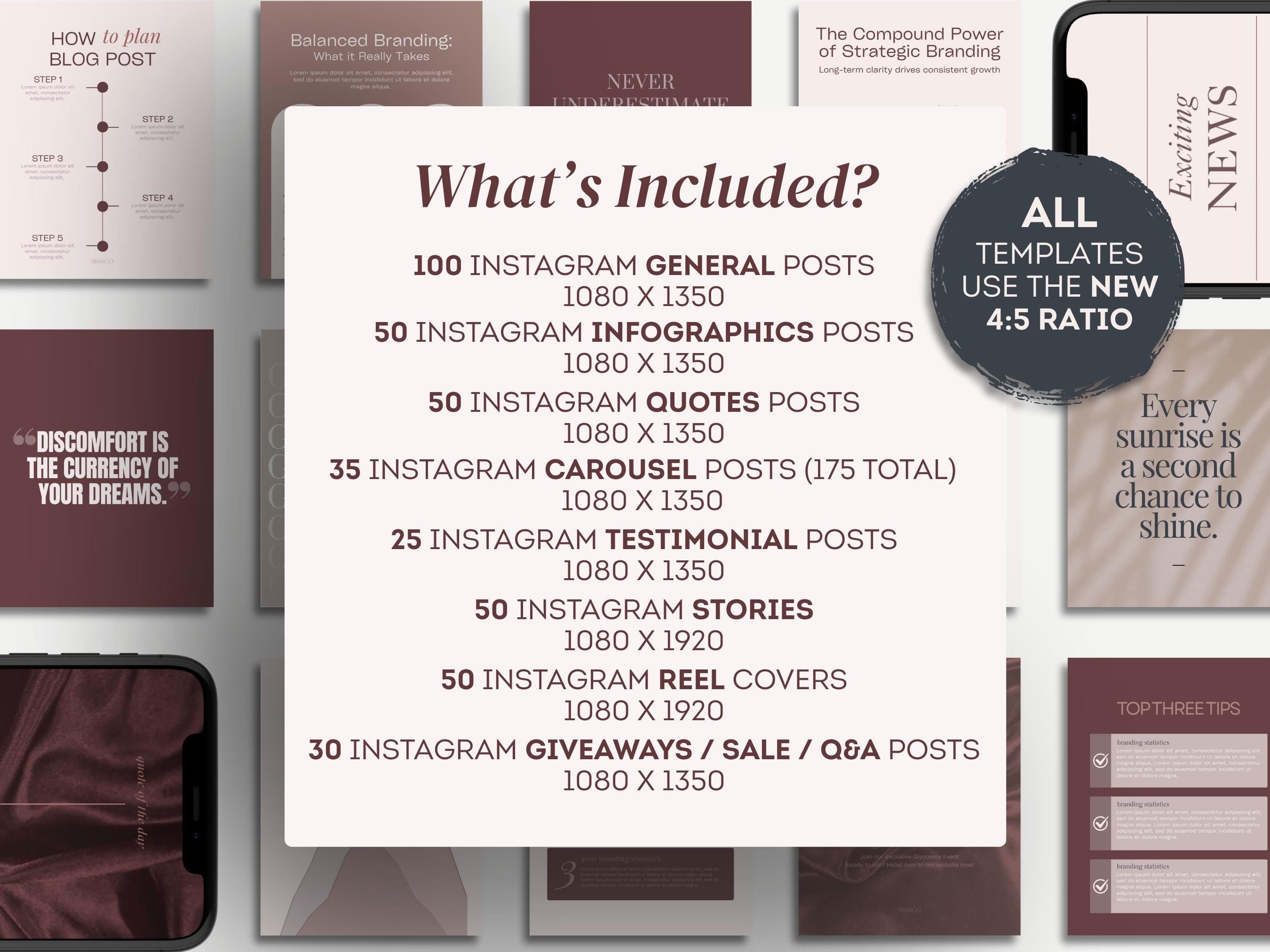 Burgundy Instagram Templates Canva