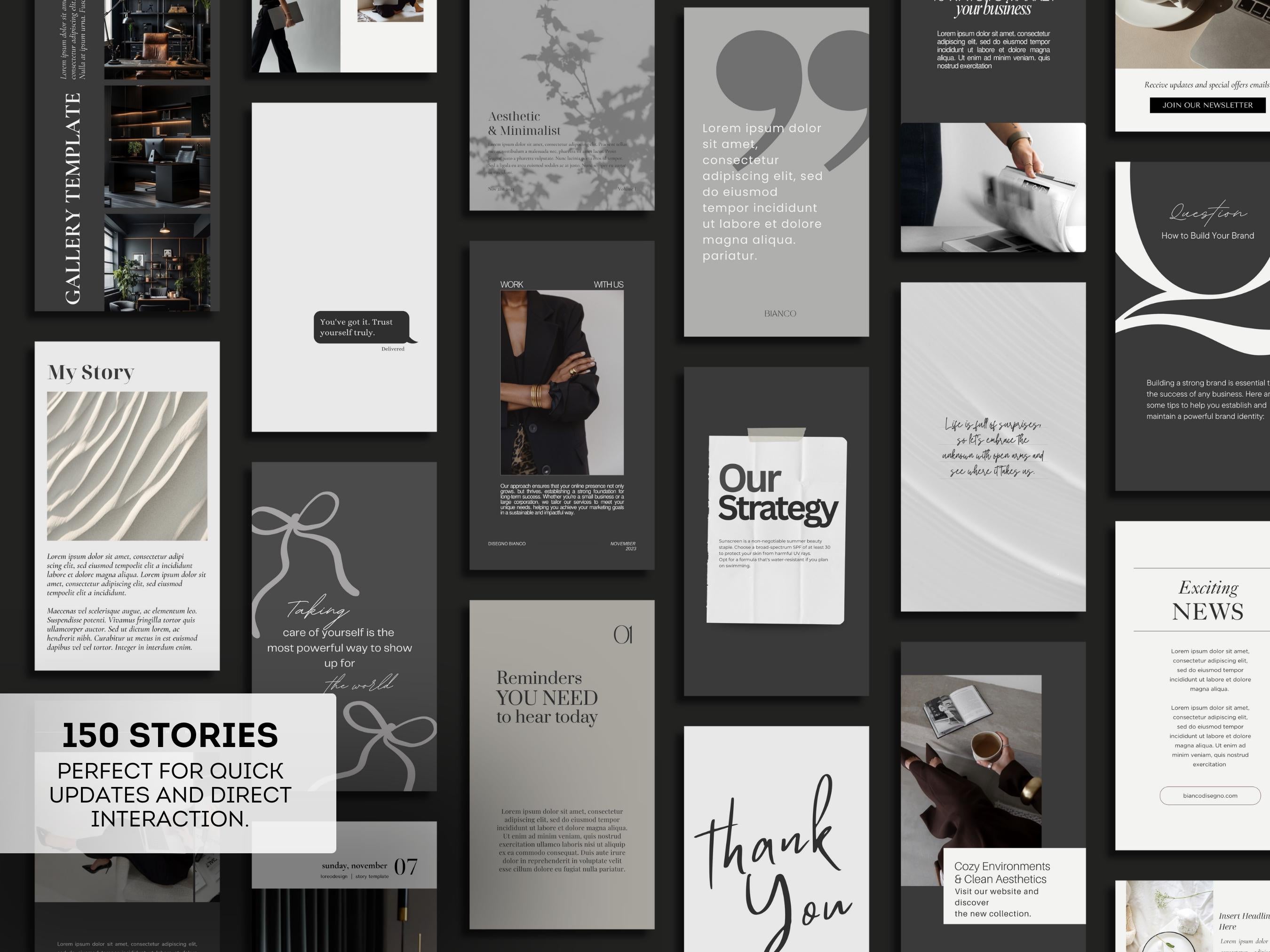1400+ Instagram Templates in Neutral Tones