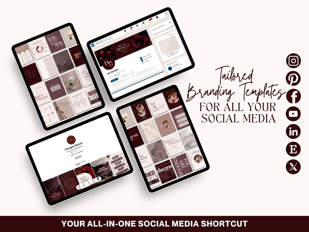 Burgundy Inspired Branding Kit