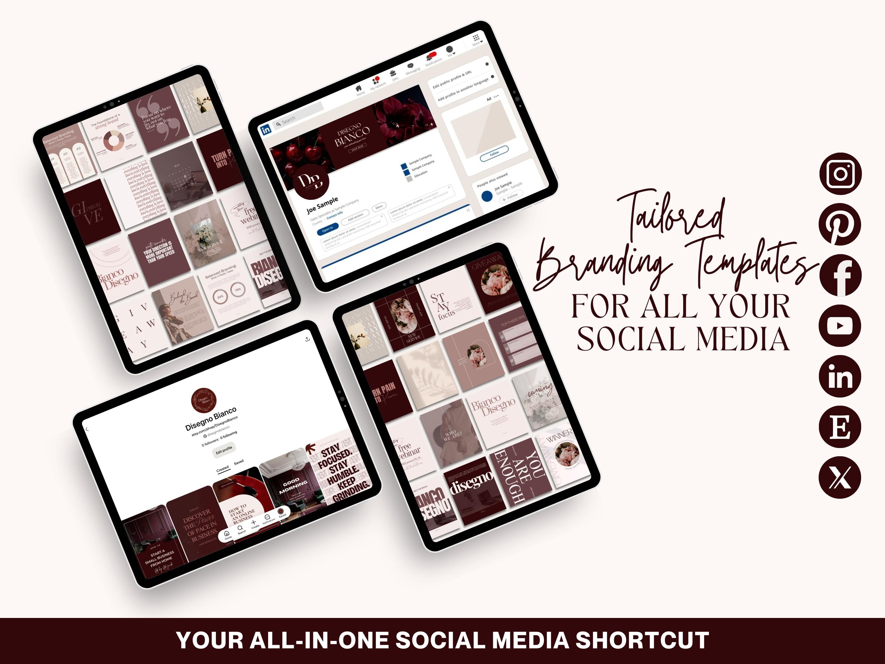 Burgundy Inspired Branding Kit