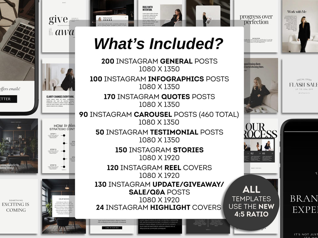 1400+ Instagram Templates in Neutral Tones