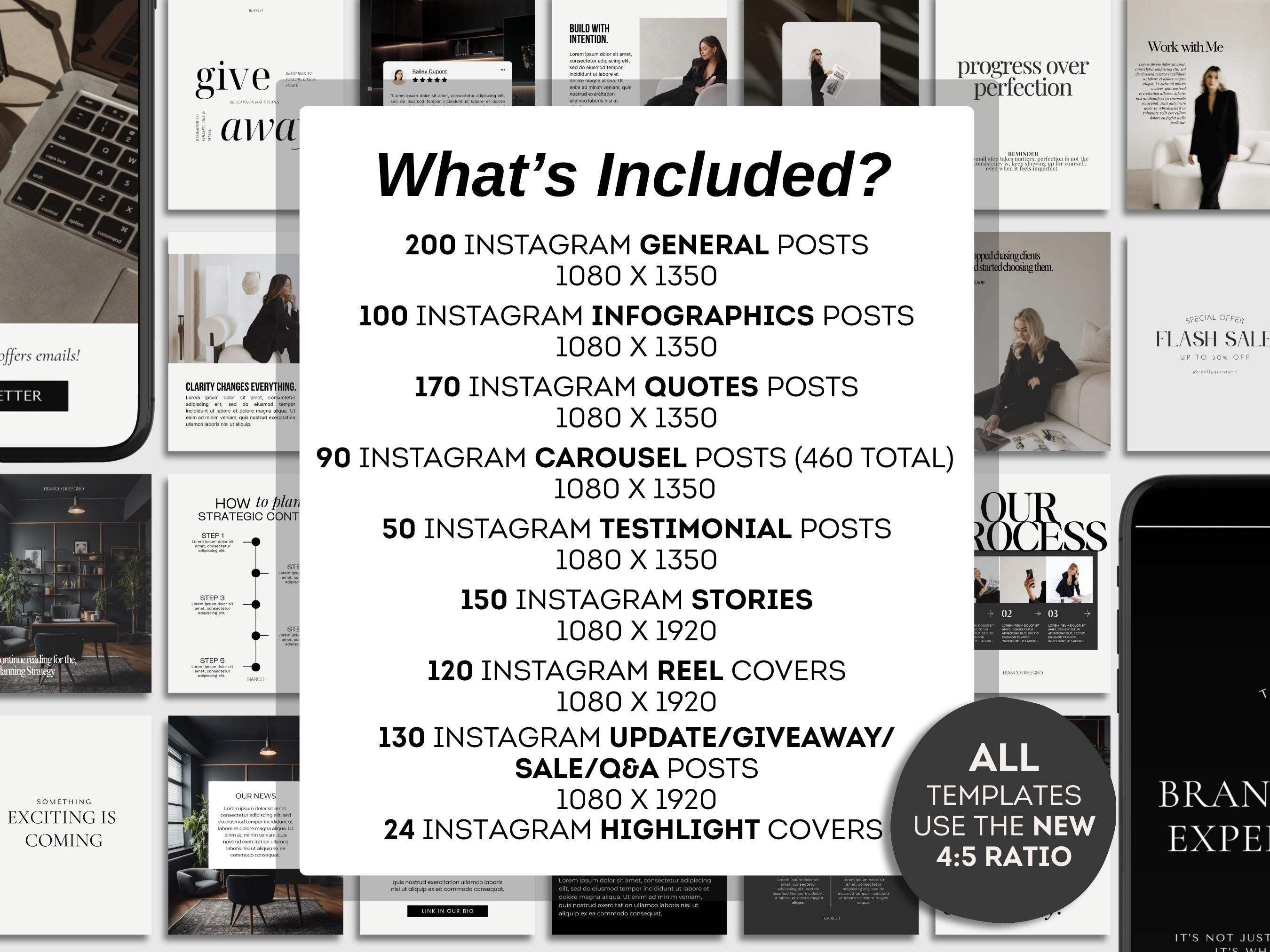 1400+ Instagram Templates in Neutral Tones