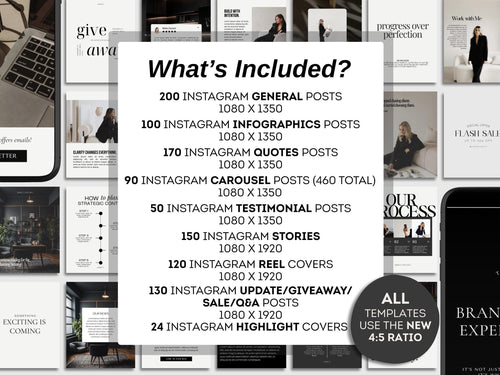 1400+ Instagram Templates in Neutral Tones