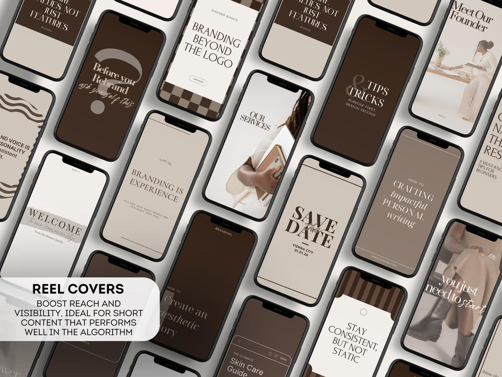 Iced Latte Neutral Brown Templates for Business Growth | 500+ Canva Social Media Posts, Stories & Reels