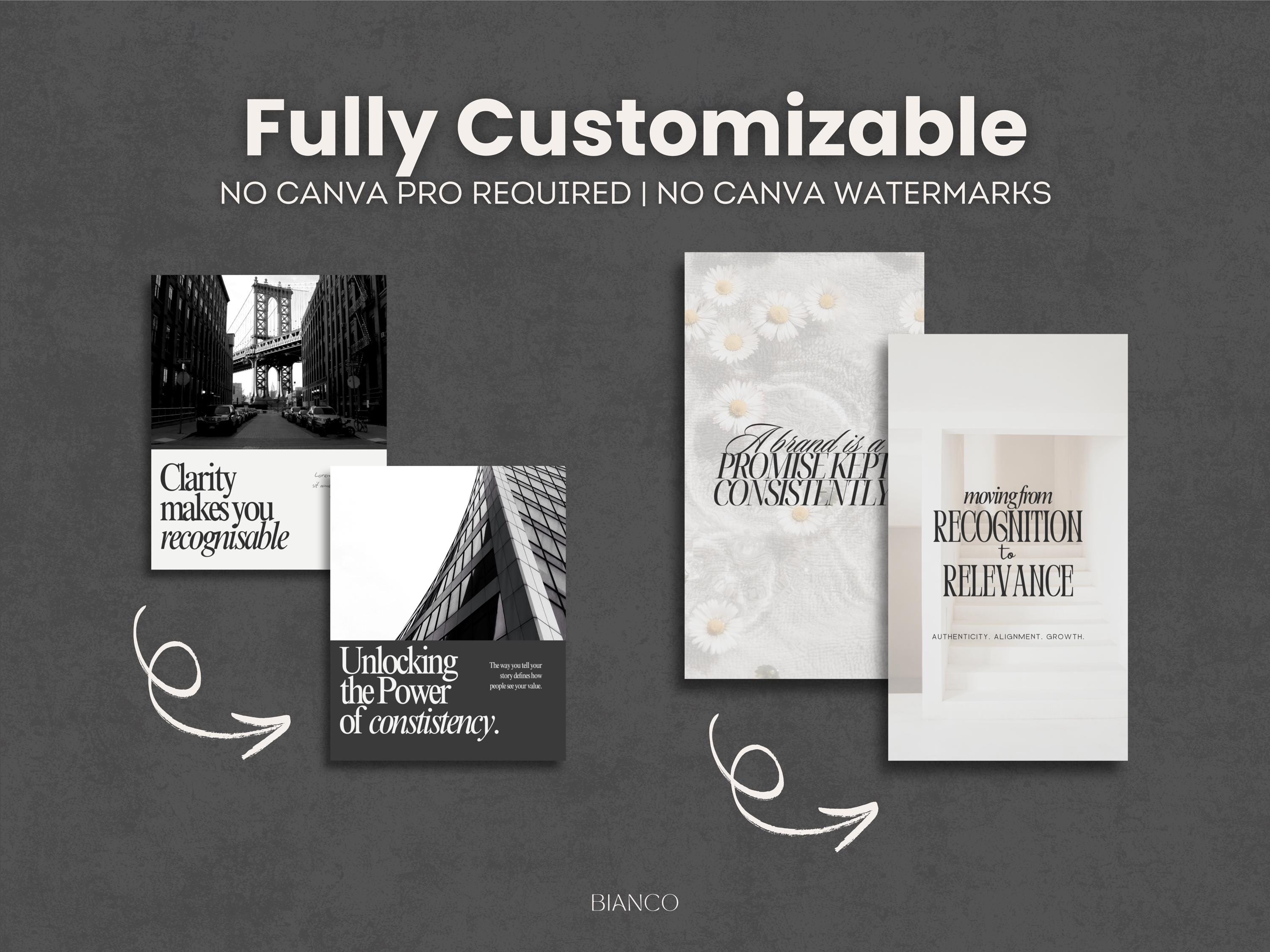 1400+ Instagram Templates in B&W
