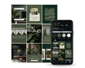 500+ Instagram Templates Canva – Dark Green Minimal Aesthetic