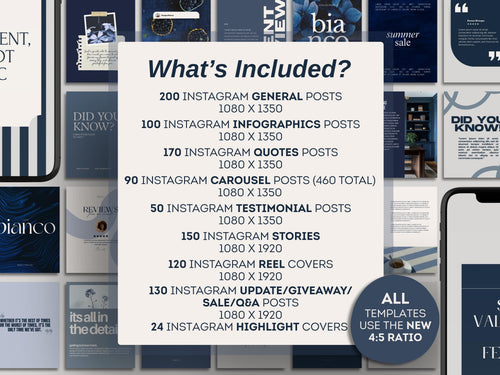 1400+ Instagram Templates in Navy Blue