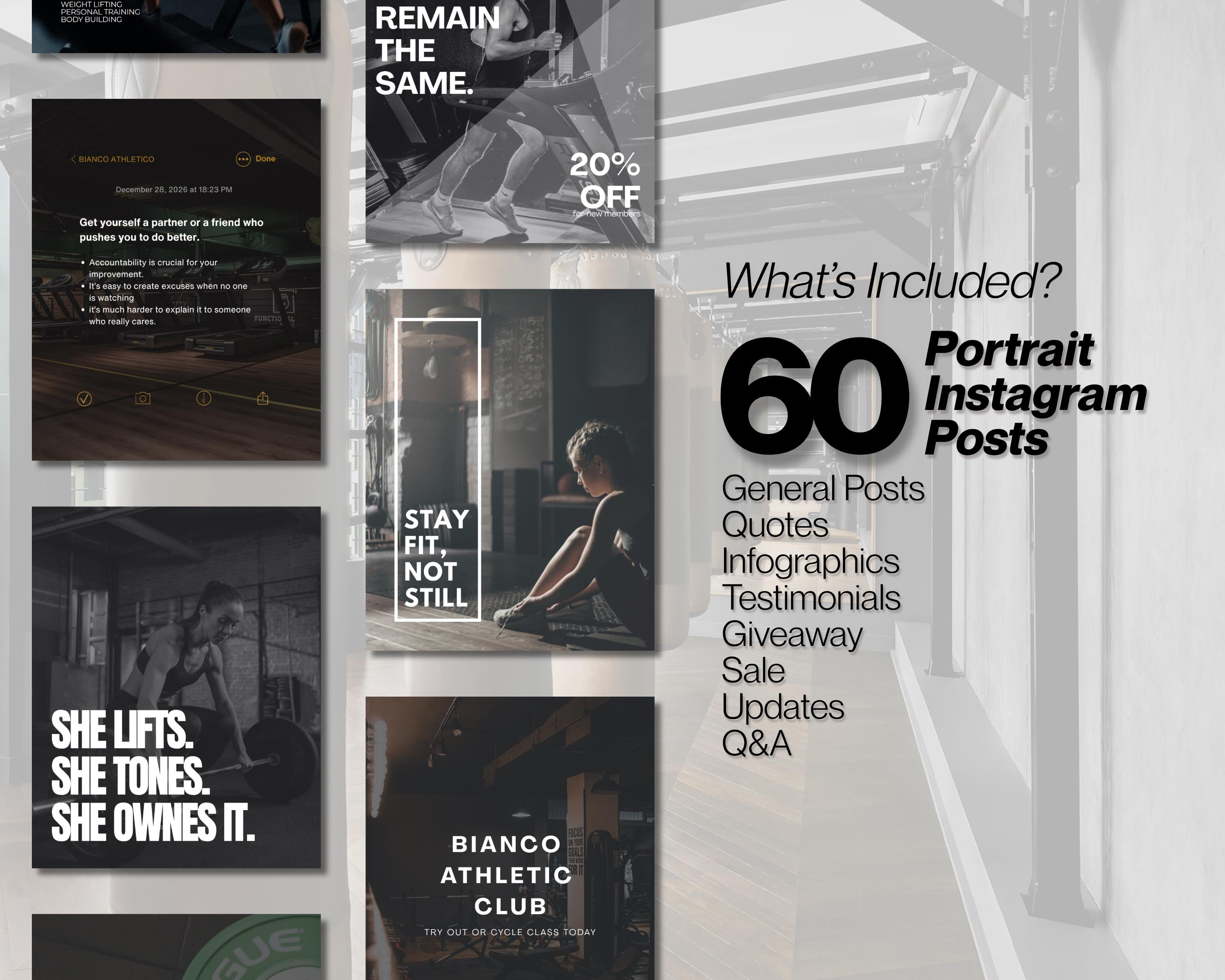 Gym Instagram Post Templates