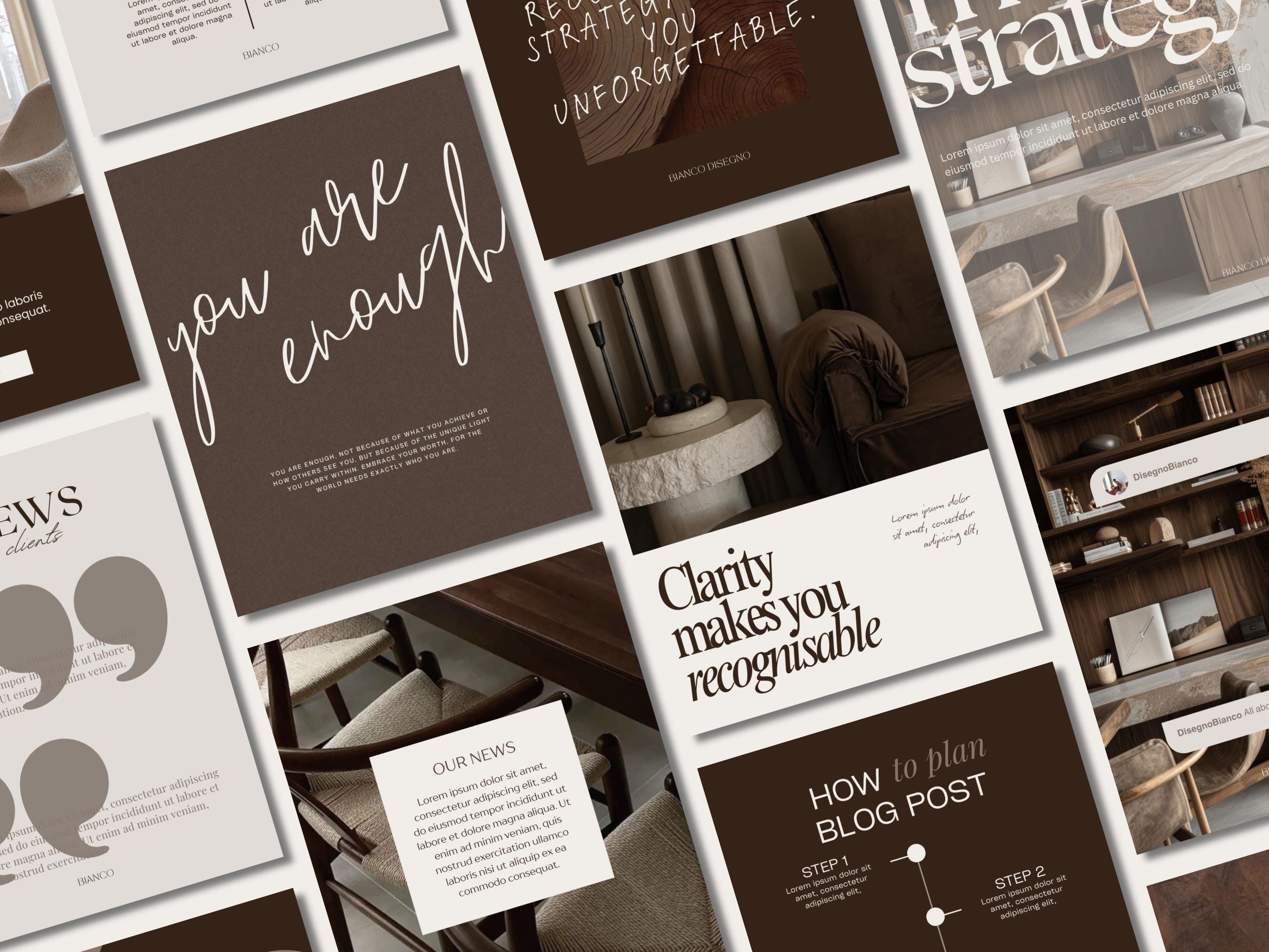 Iced Latte Neutral Brown Templates for Business Growth | 500+ Canva Social Media Posts, Stories & Reels