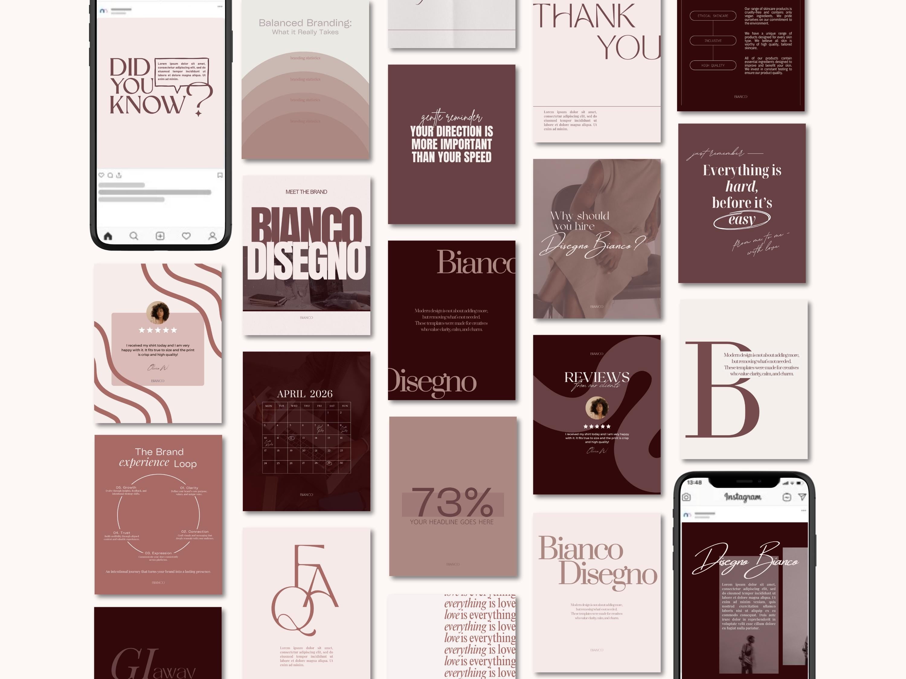 Burgundy Inspired Branding Kit