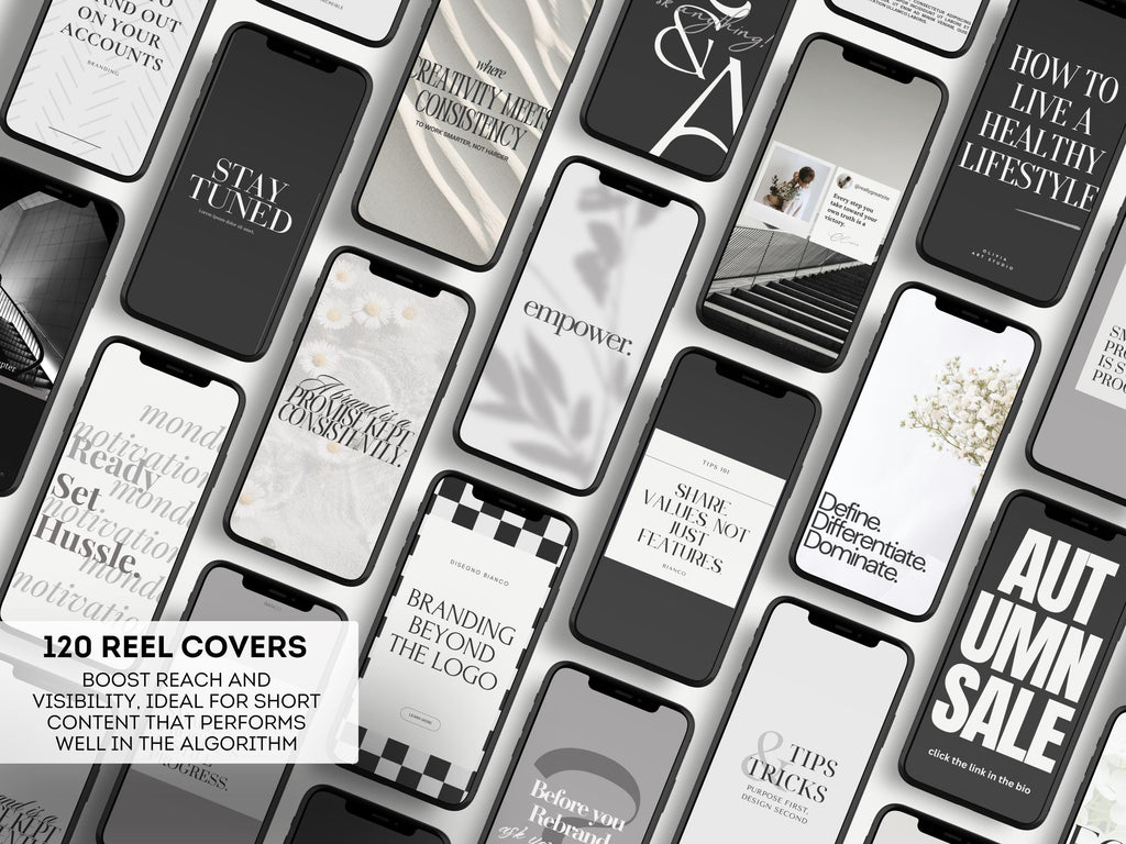 1400+ Instagram Templates in B&W