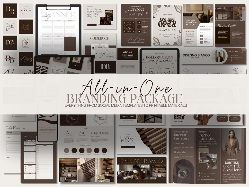 Iced Latte Inspired Branding Kit