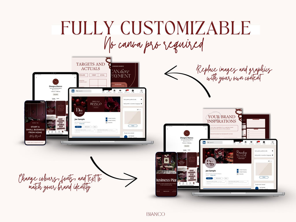 Burgundy Inspired Branding Kit