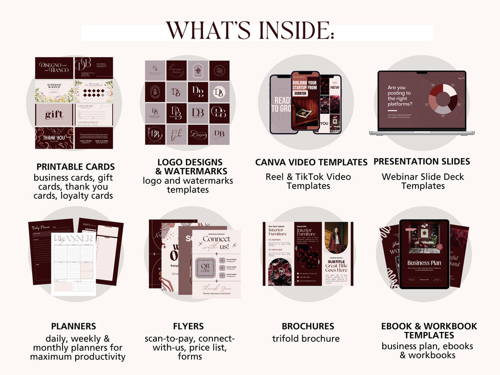 Burgundy Inspired Branding Kit