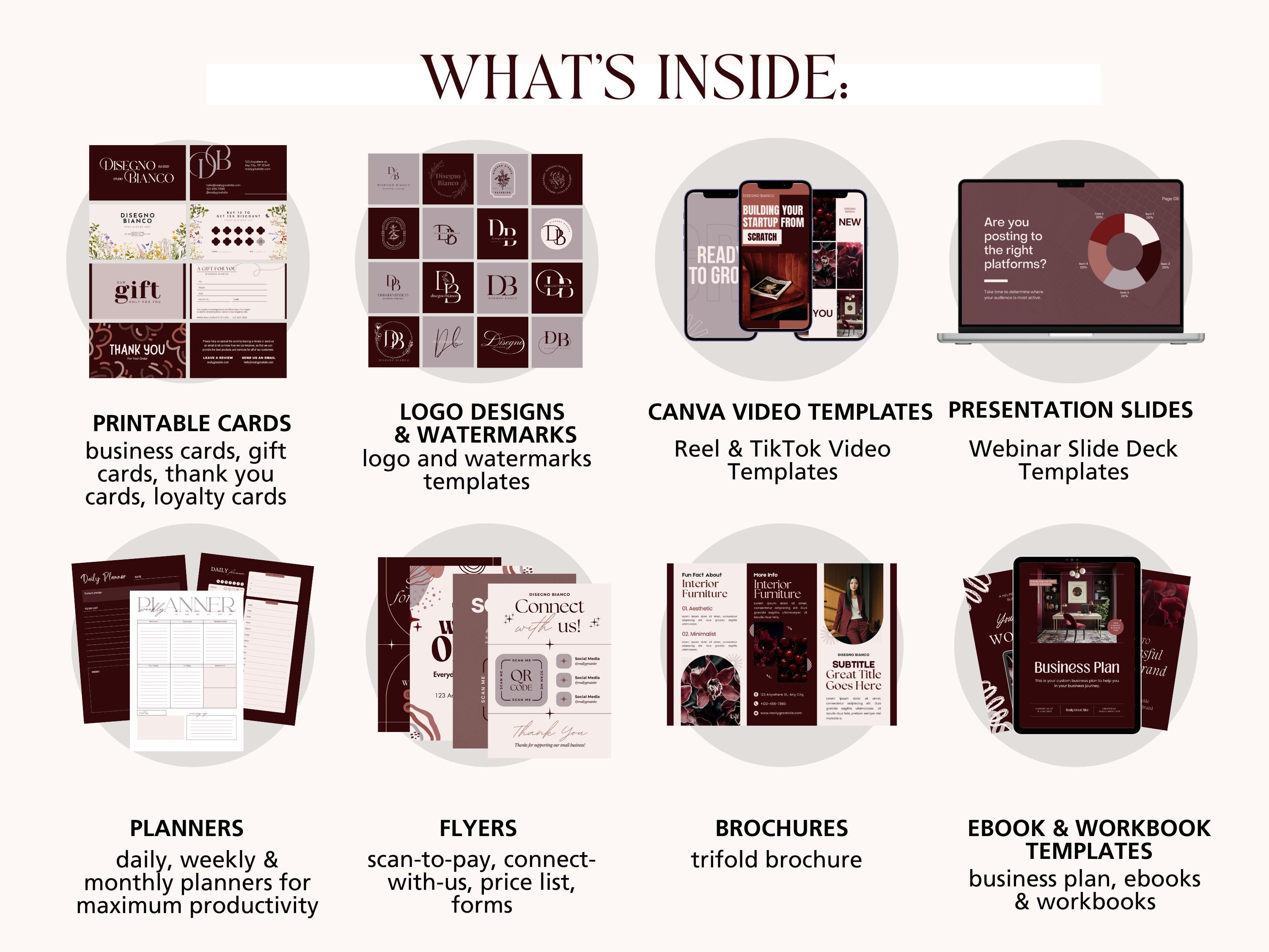 Burgundy Inspired Branding Kit