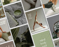 Fitness Instagram Templates | Matcha Green, Yoga & Pilates