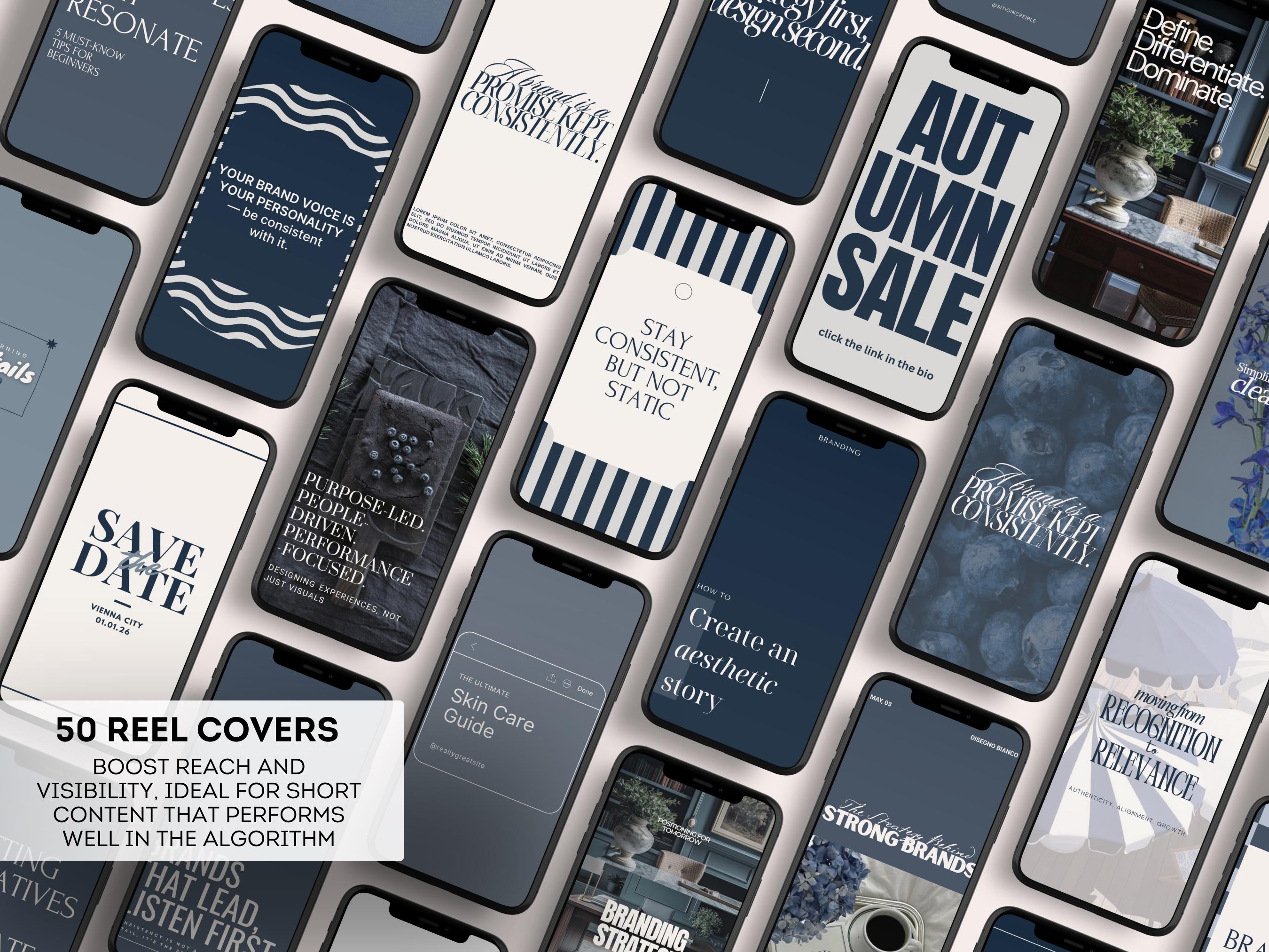 Deep Blue Instagram Templates Canva