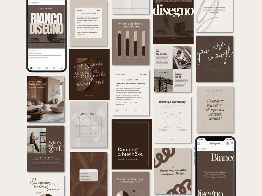 Iced Latte Inspired Branding Kit