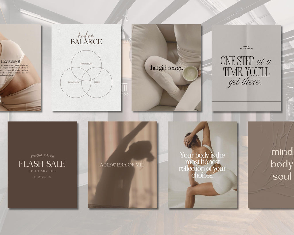 Espresso Instagram Template Pack | Yoga & Pilates Canva Posts