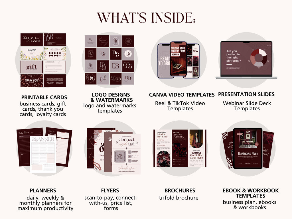 Burgundy Inspired Branding Kit