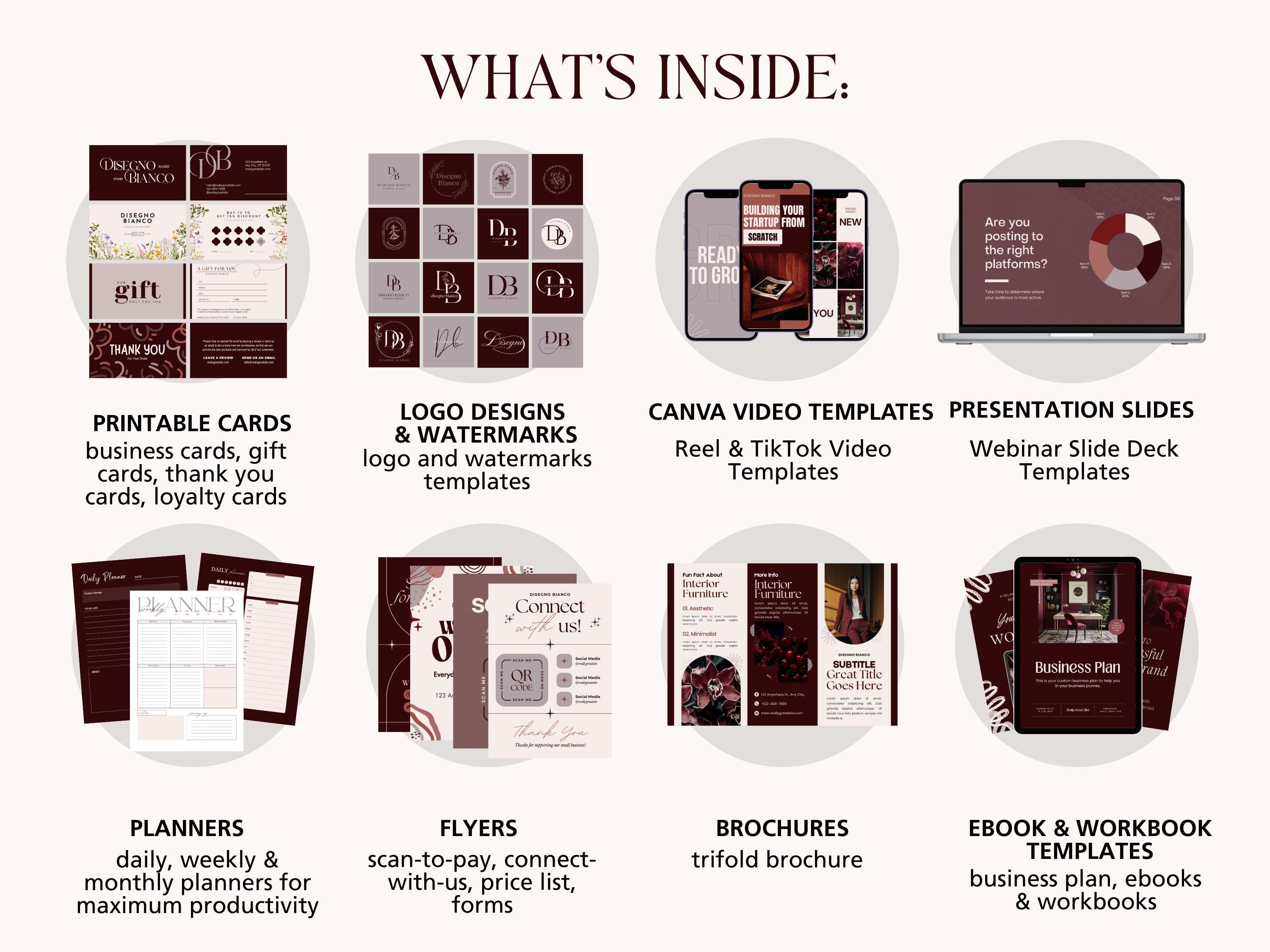 Burgundy Inspired Branding Kit