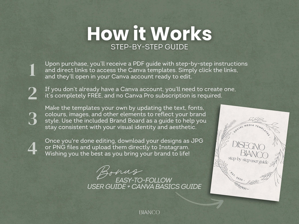 500+ Instagram Templates Canva – Dark Green Minimal Aesthetic