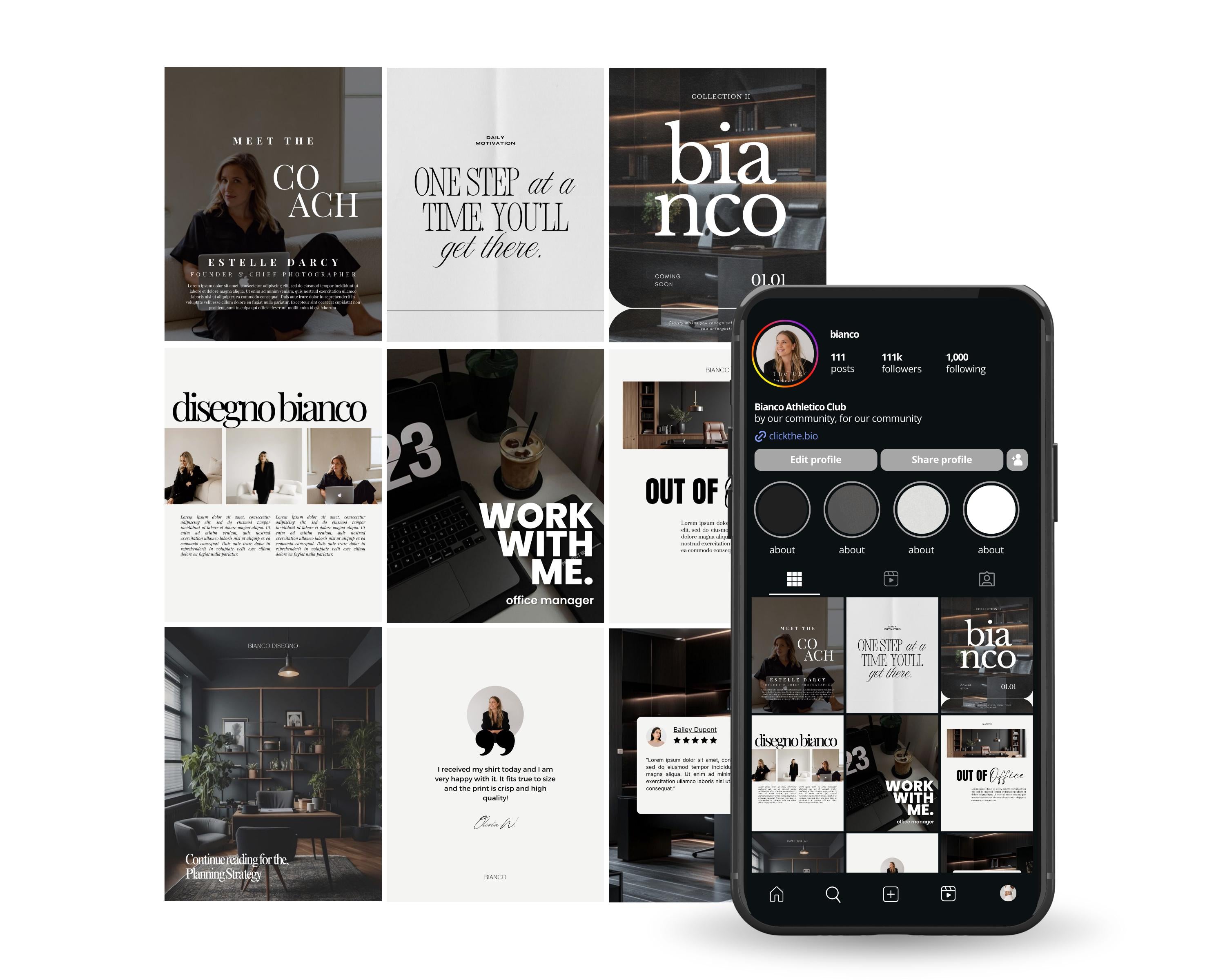 Neutral Instagram Templates for Business