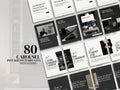 80 Instagram Carousel Template Bundle for Content Creators