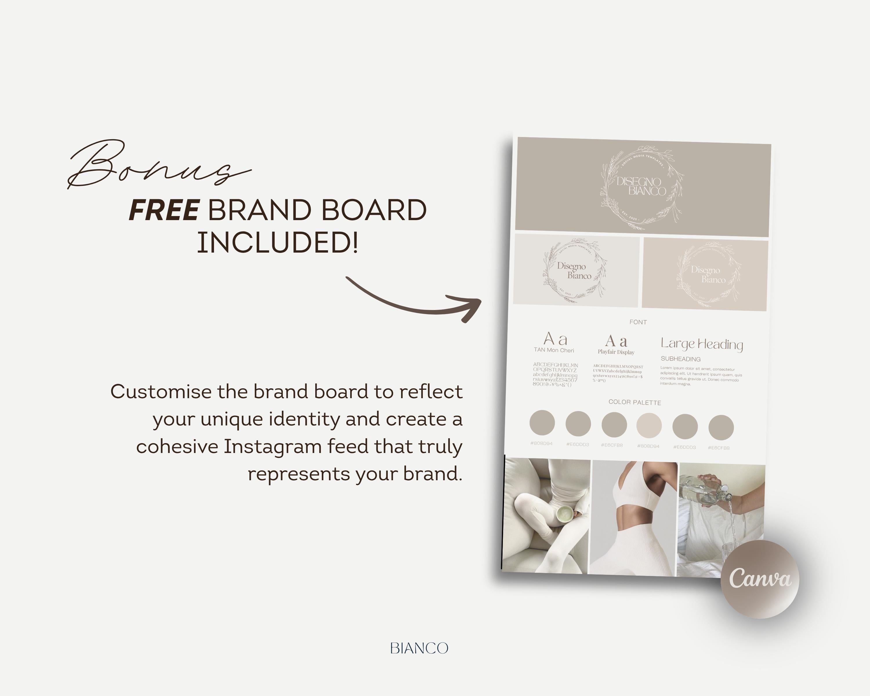 Yoga & Pilates Instagram Templates | Neutral Aesthetic Canva Kit