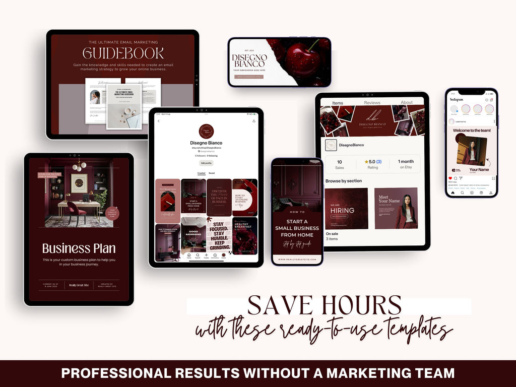Burgundy Inspired Branding Kit