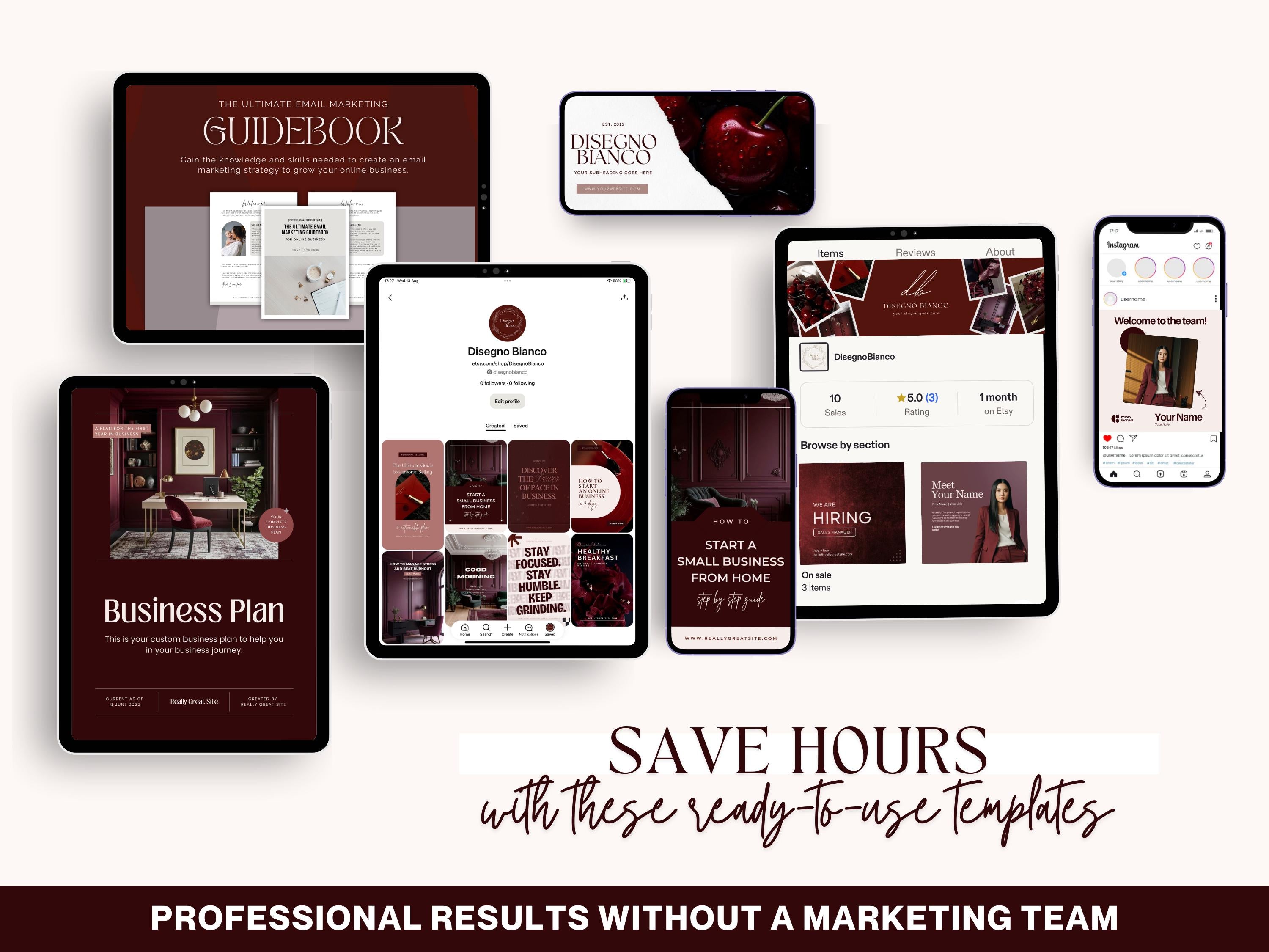 Burgundy Inspired Branding Kit