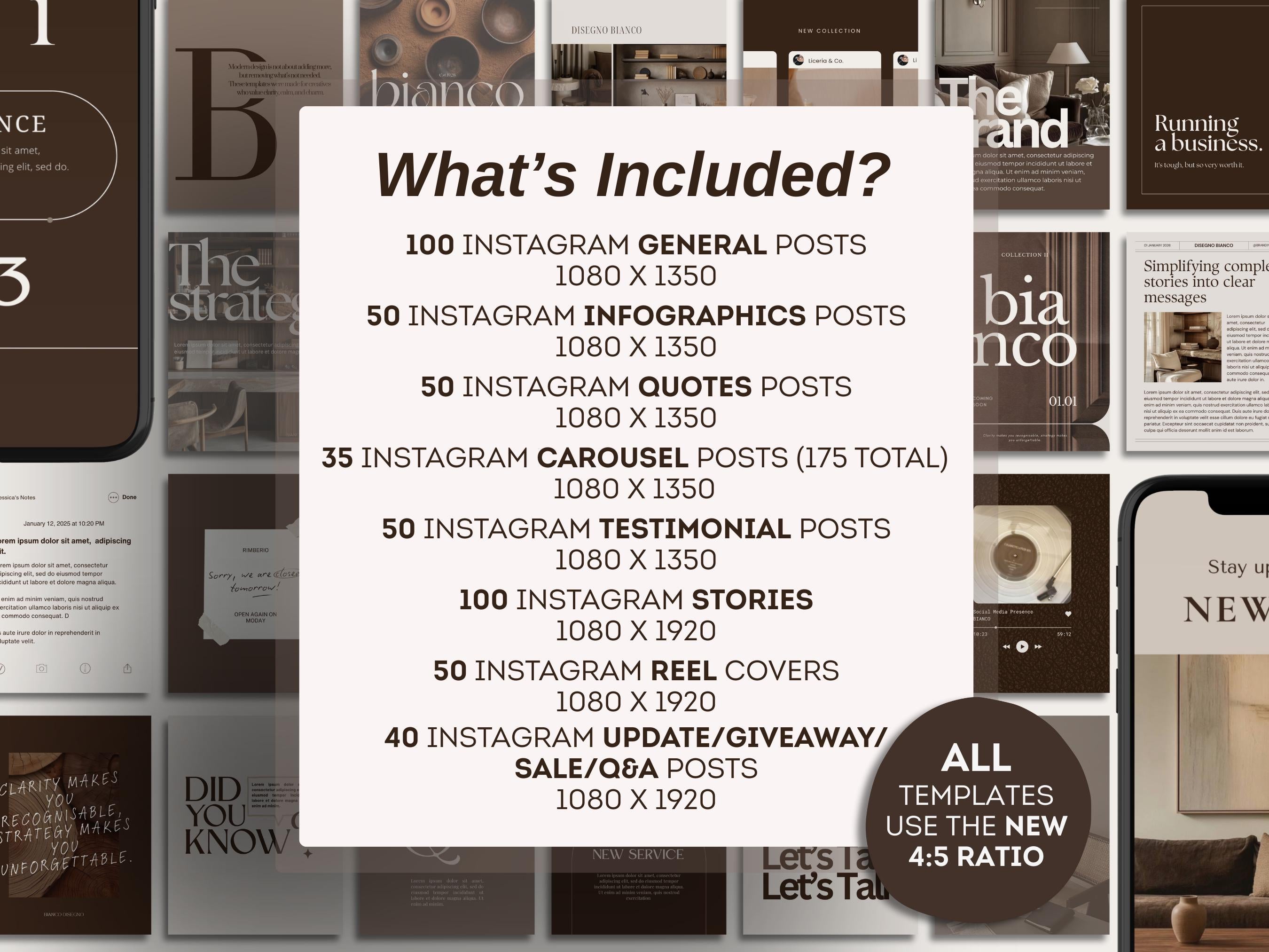 Iced Latte Neutral Brown Templates for Business Growth | 500+ Canva Social Media Posts, Stories & Reels