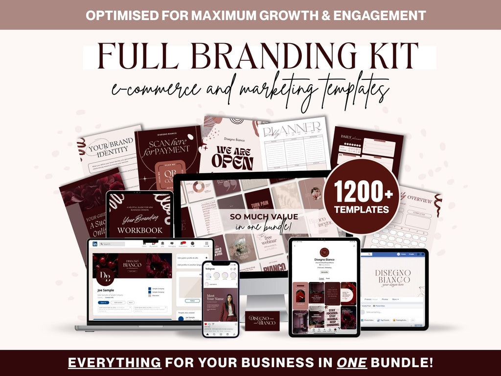 Burgundy Inspired Branding Kit
