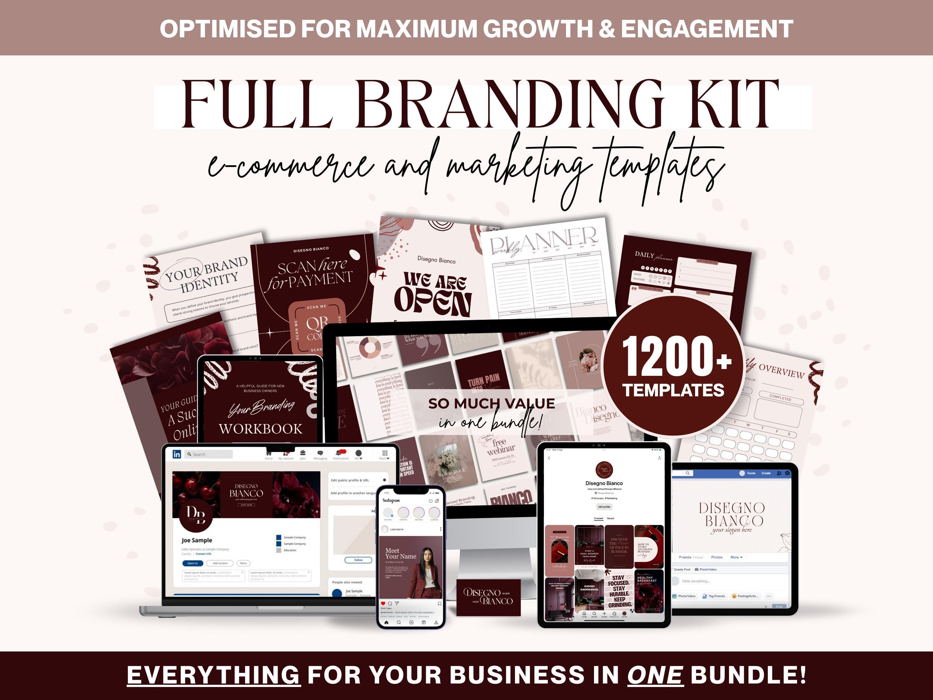 Burgundy Inspired Branding Kit