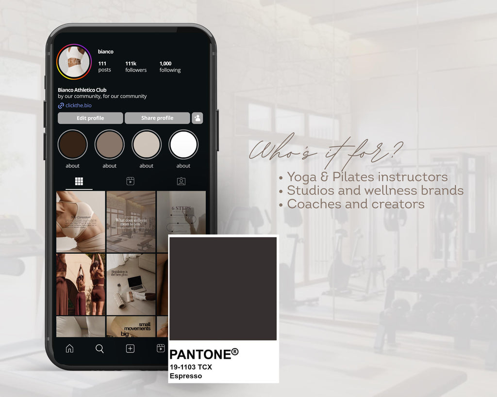 Fitness Instagram Templates | Espresso Edition
